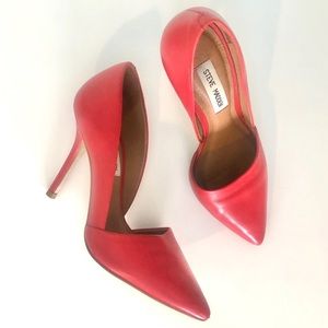 Steve Madden Red Leather Stiletto Frennzy Pumps 8